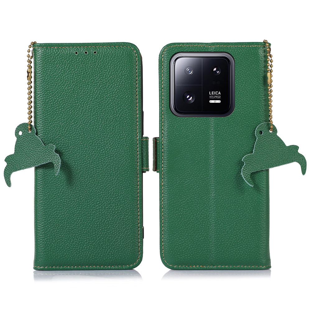 For Xiaomi 13 5G Fall Resistant Genuine Leather Phone Case Side Magnetic Closure Phone Shell RFID Blocking Wallet Phone Stand Cover For Xiaomi 13 5G Fall Resistant Genuine Leather Phone Case Side Magnetic Closure Phone Shell RFID Blocking Wallet Phone Stand Cover